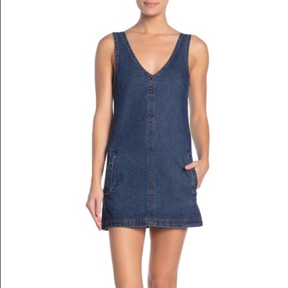 denim pinafore dress cotton on